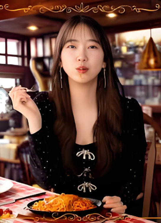 女演员的美食封面图